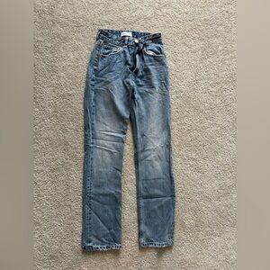 Zara Women's Straight Leg Blue Jeans